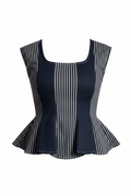 Blusa rayas completa fondo blanco